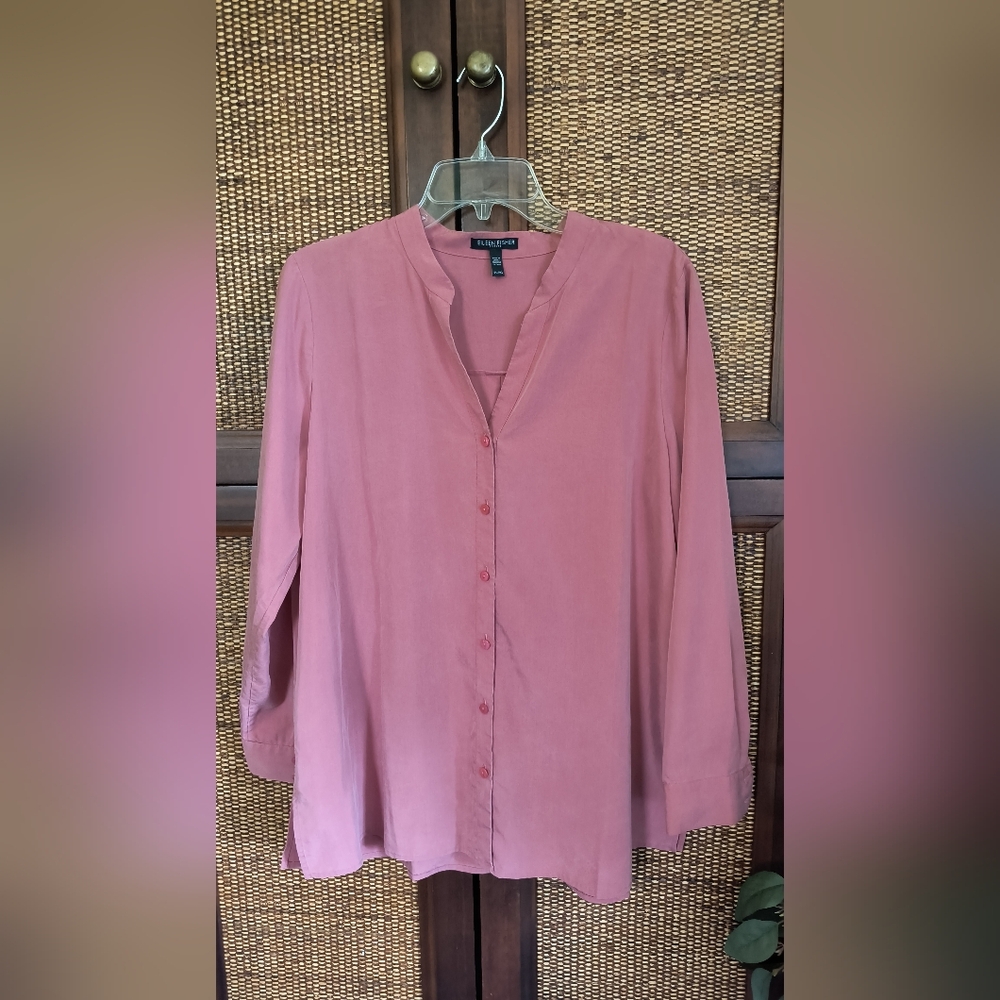Eileen Fisher Pink Blazer Lightweight Suit Jacket